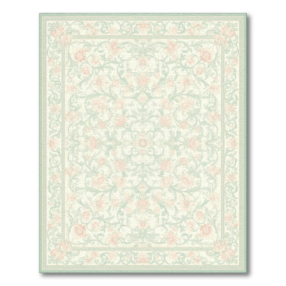 Pink Floral Vintage Soft Pink Floral Vintage Area Rug