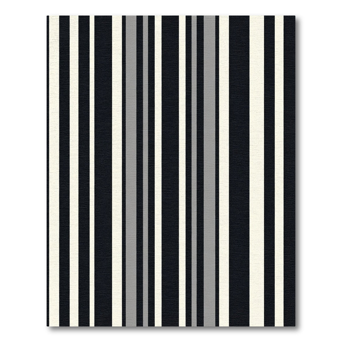 Modern Black Cream Gray Stripes Rug