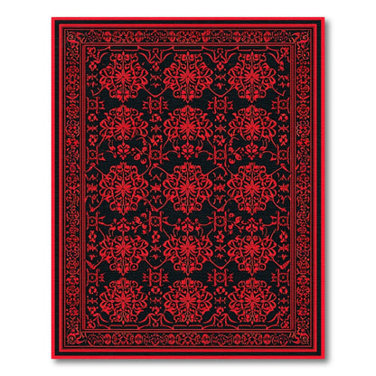 Traditional Persian Red Bold Red Persian Floral Area Rug
