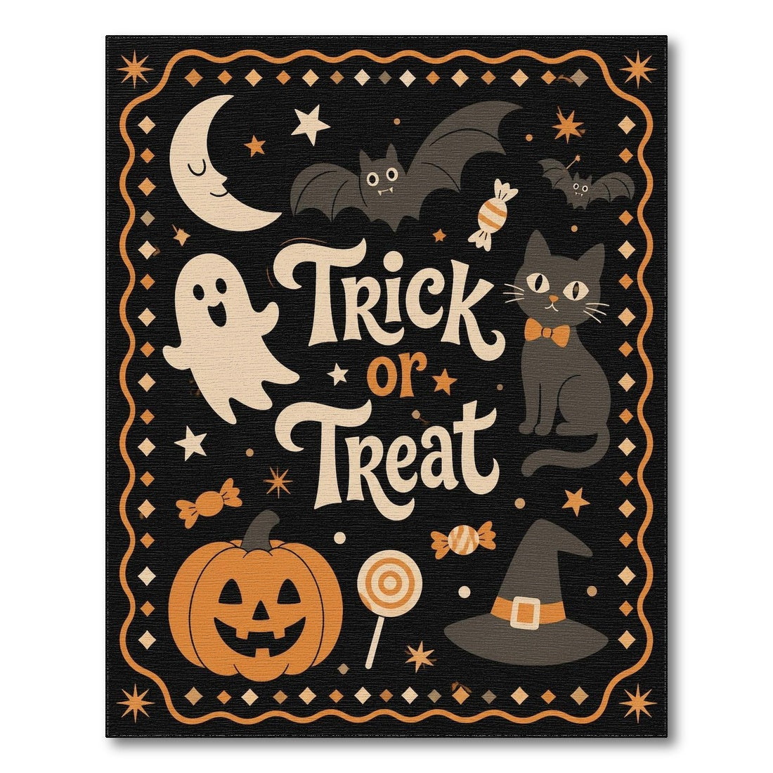 Trick or Treat Halloween Kids Cartoon Rug