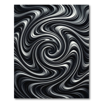 Monochromatic Swirl Abstract Texture Rug