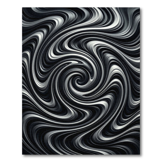 Monochromatic Swirl Abstract Texture Rug