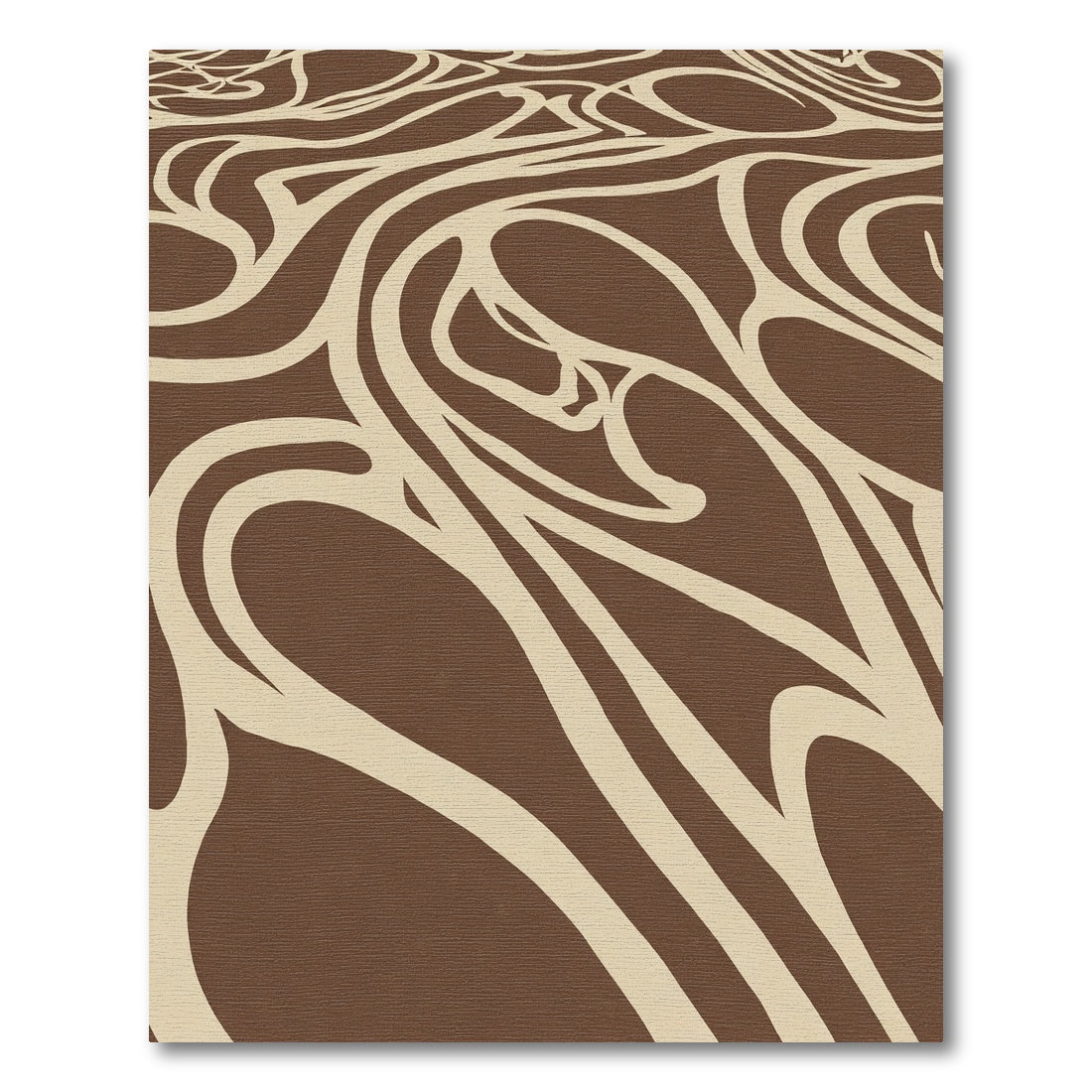 Rich Chocolate Swirl Abstract Rug
