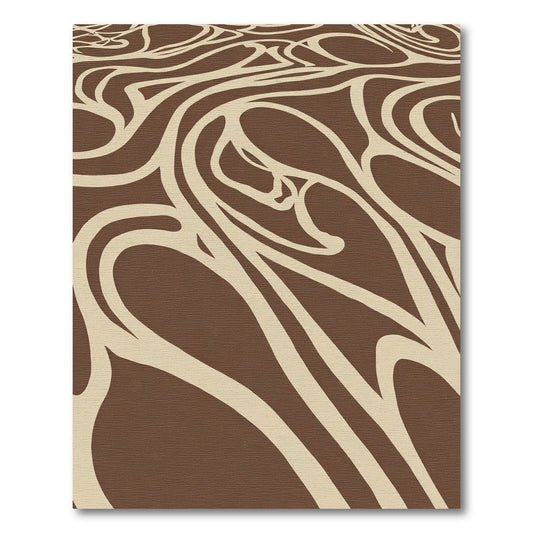 Rich Chocolate Swirl Abstract Rug