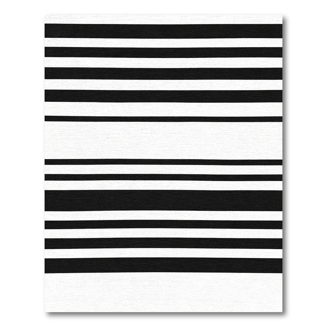 Classic Black and White Horizontal Stripes Rug