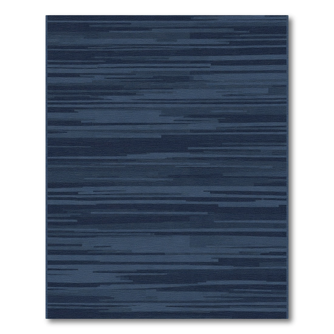 Deep Blue Horizontal Stripe Texture Rug