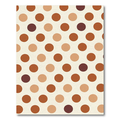 Rich Earth Toned Polka Dot Medley Rug