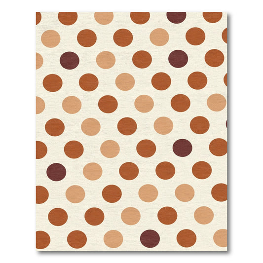Rich Earth Toned Polka Dot Medley Rug