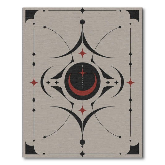 Crescent Geometric Area Rug in Beige