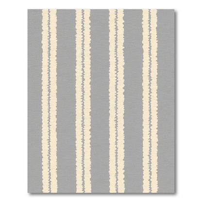 Gray And Cream Textured Stripes Rug