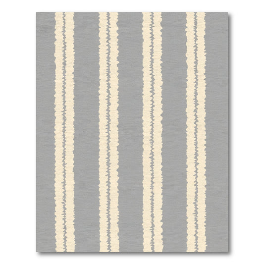 Gray And Cream Textured Stripes Rug