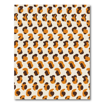 Orange Brown Spots Repeat Rug