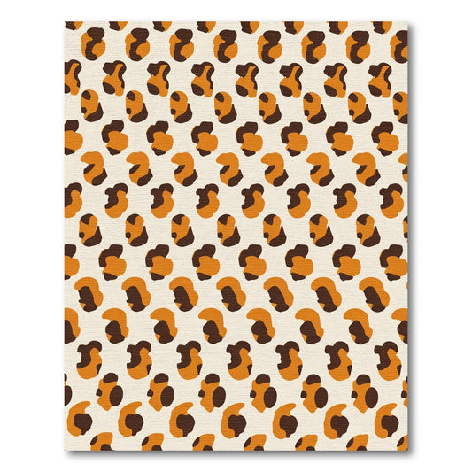 Orange Brown Spots Repeat Rug