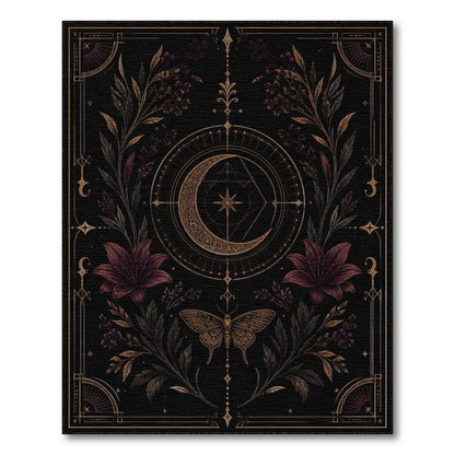 Mystic Crescent Moon Lily Area Rug