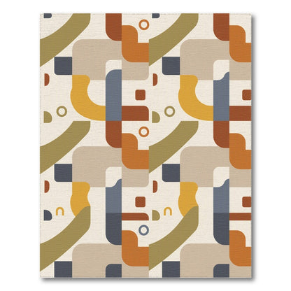 Multi-color and Patterns Geometric Modern Geometric Multi-Color Area Rug