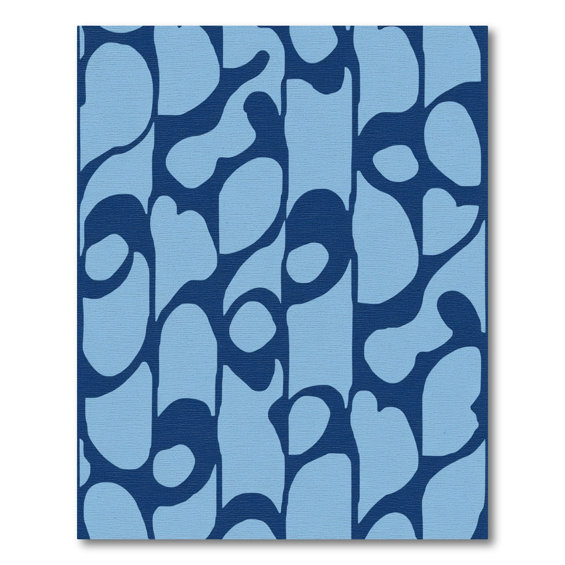 Deep Blue Organic Vertical Stripe Rug