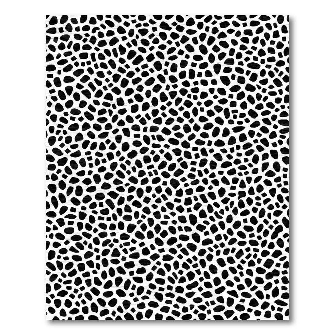Black White Organic Spots Rug