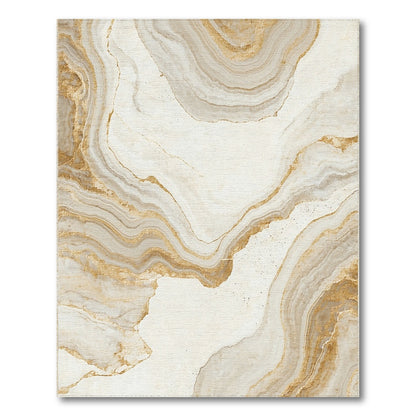 Cream Gold Veined Marble Rug