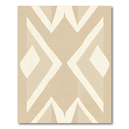 Neutral Geometric Abstract Stripes Rug