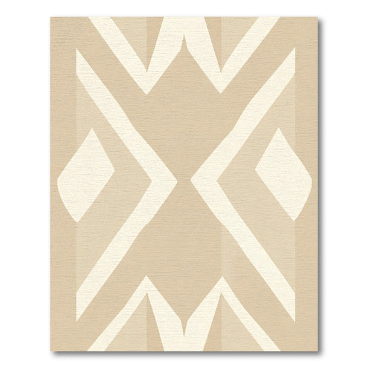 Neutral Geometric Abstract Stripes Rug