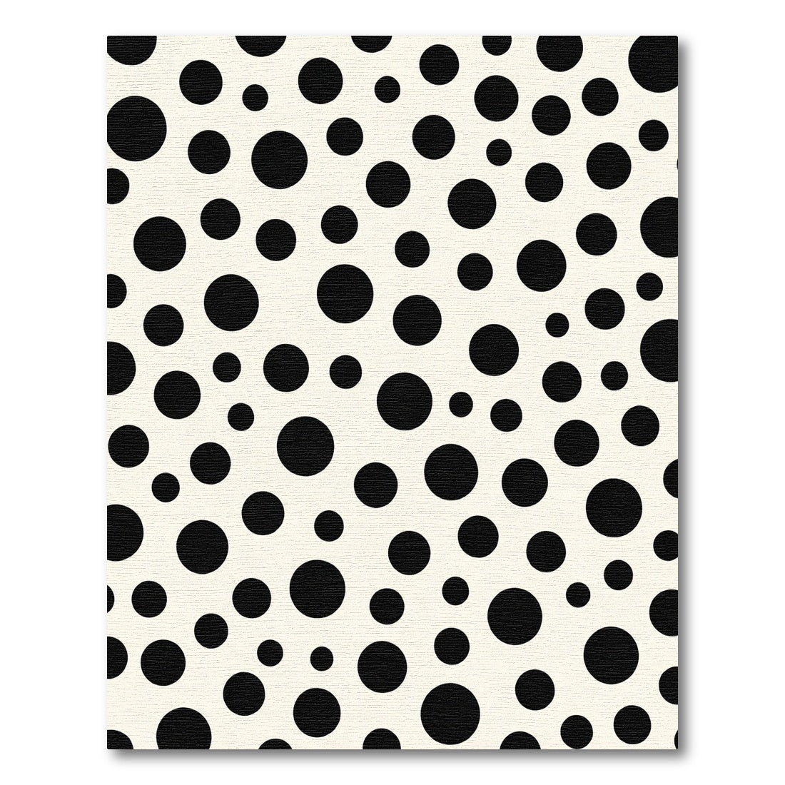 Cream Black Polka Dot Scatter Rug