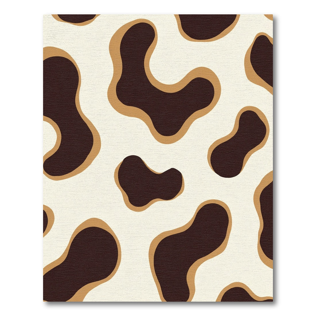 Brown and Cream Cow Print Spots Rug