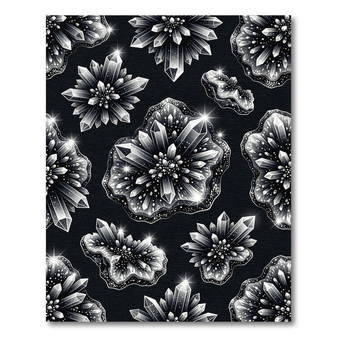 Monochromatic Crystal Cluster Formation Rug