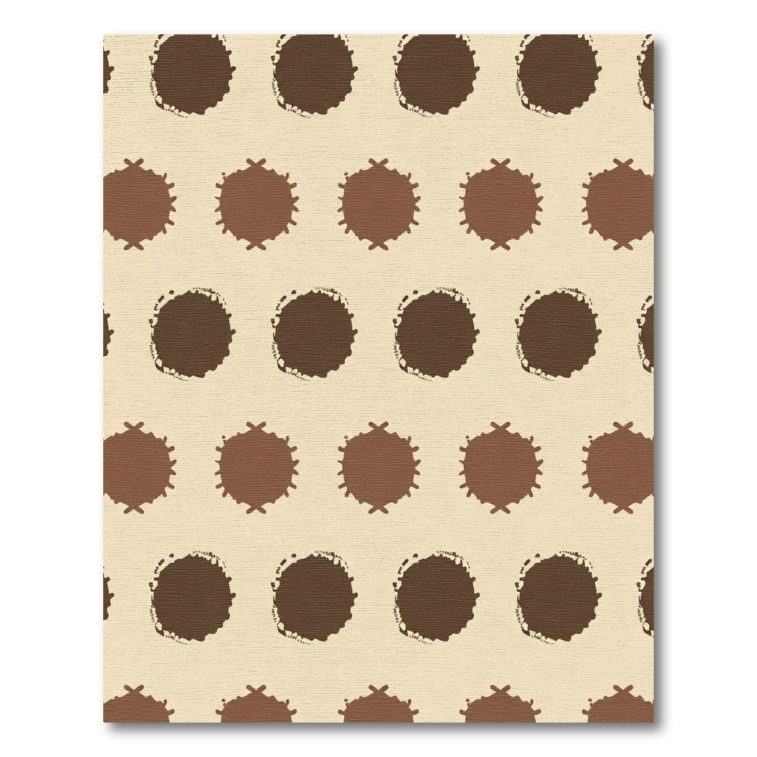 Brown Splatter Circle Composition Rug