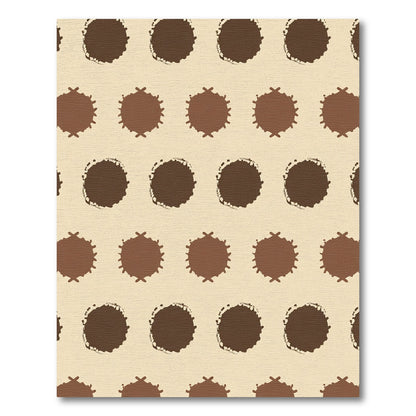Brown Splatter Circle Composition Rug