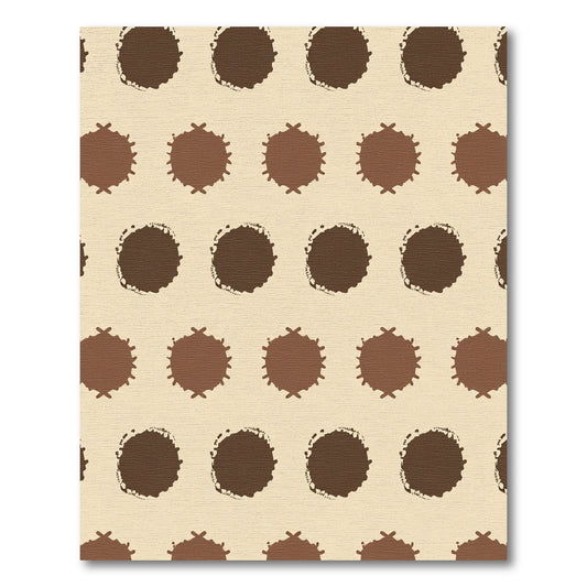 Brown Splatter Circle Composition Rug