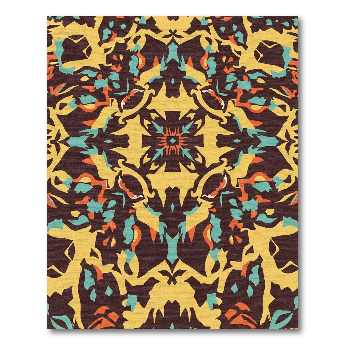 Bold Ochre Tribal Symmetry Rug
