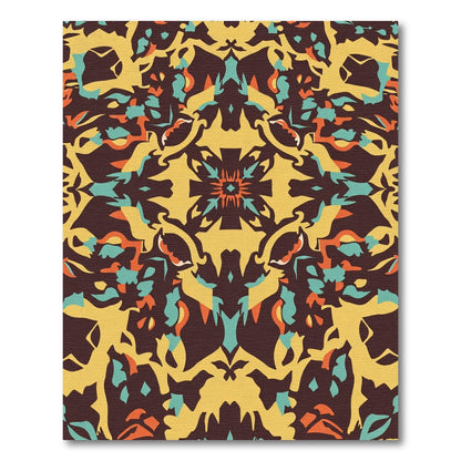 Bold Ochre Tribal Symmetry Rug