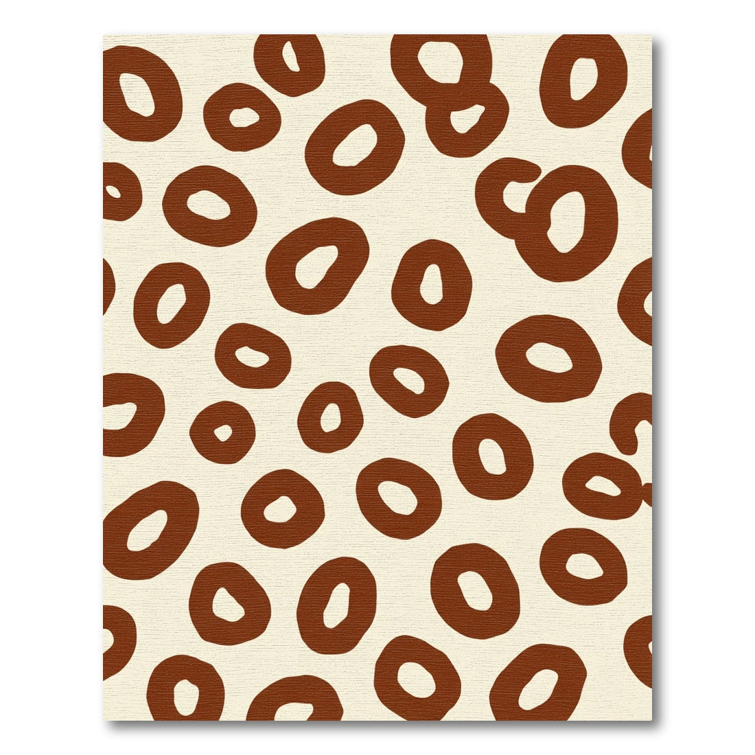 Brown Oval Spots On Cream Rug
