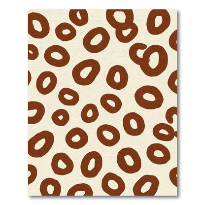 Brown Oval Spots On Cream Rug