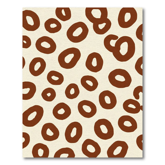 Brown Oval Spots On Cream Rug