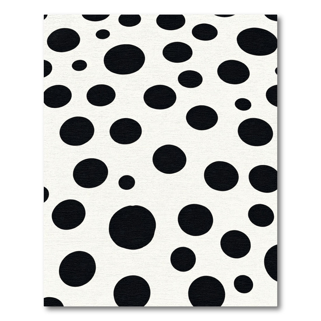 Classic Black White Polka Dot Rug