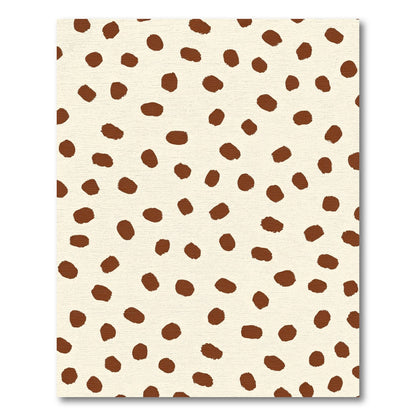 Brown Spotted Light Cream Contemporary Rug