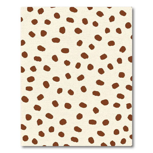 Brown Spotted Light Cream Contemporary Rug