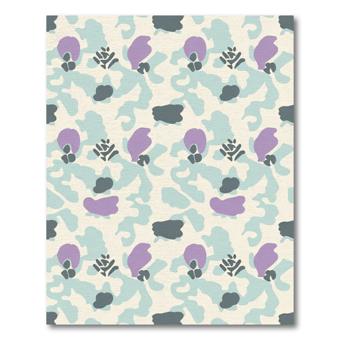 Abstract Pastel Camouflage Blob Rug