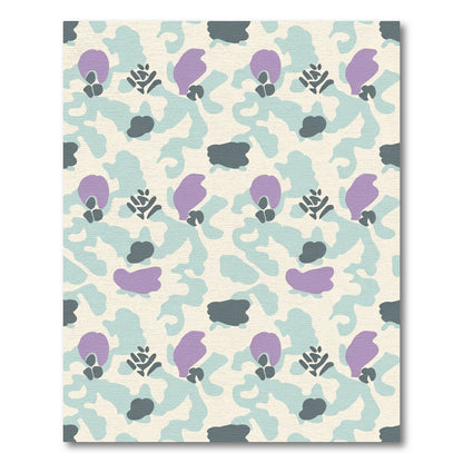 Abstract Pastel Camouflage Blob Rug
