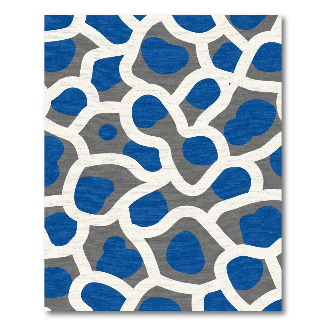 Abstract Blue Organic Cell Rug