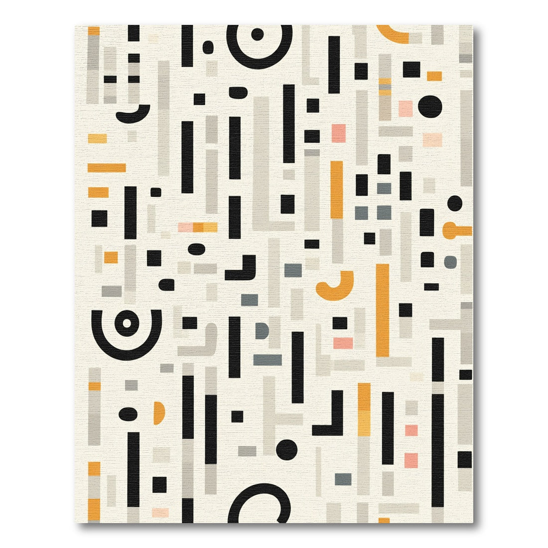 Modern Geometric Labyrinth Abstract Rug