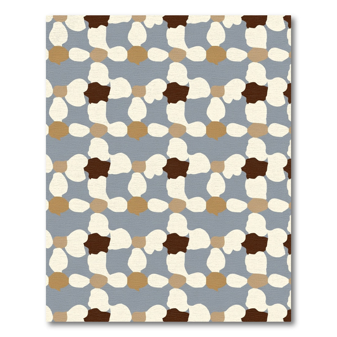 Muted Tones Abstract Organic Grid Rug