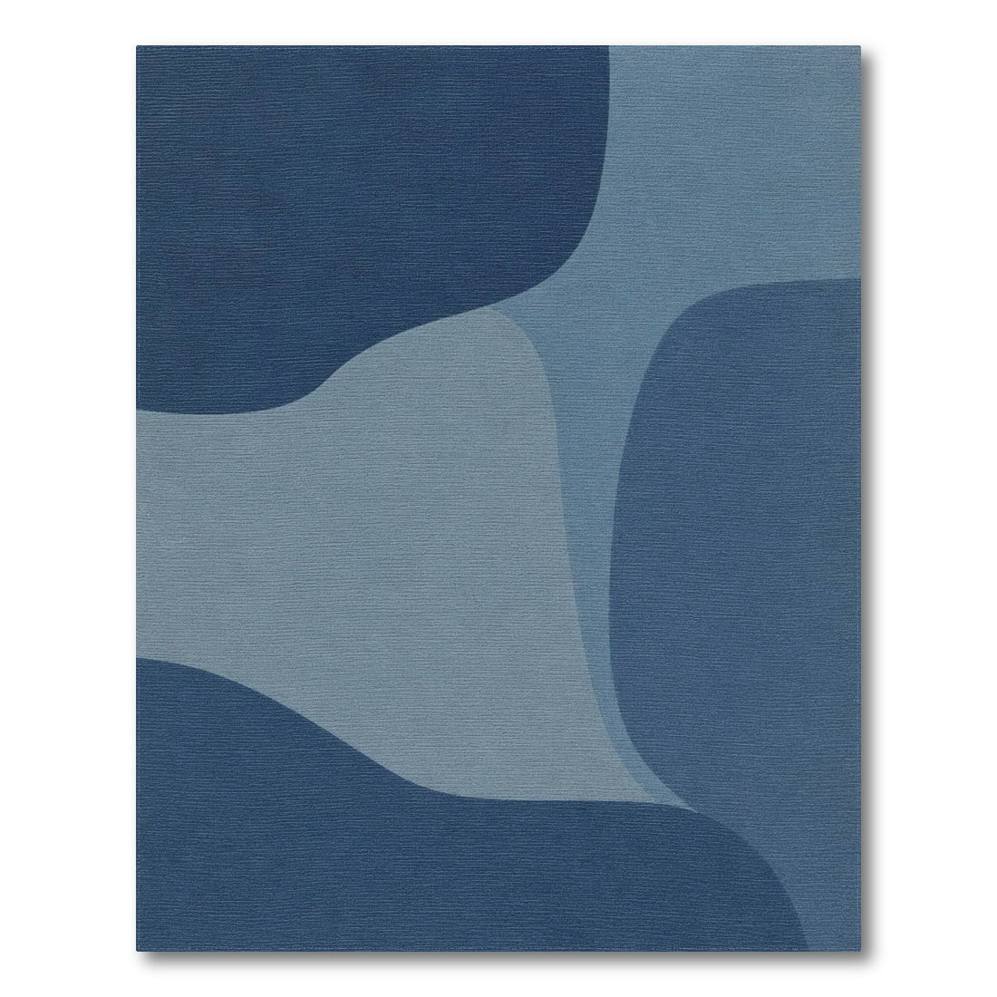 Flowing Blue Abstract Area Rug