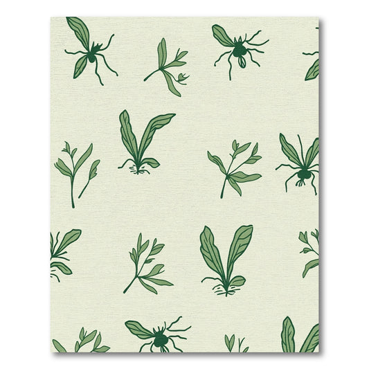 Green Nature Insects And Leaves Rug