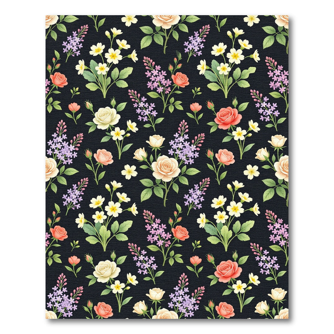 Vintage Floral Garden Bouquet Rug
