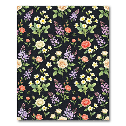 Vintage Floral Garden Bouquet Rug