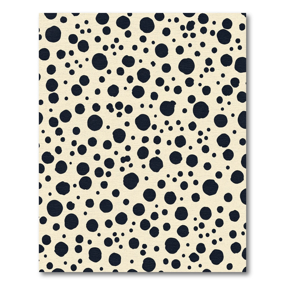 Cream Navy Polka Dot Scatter Rug