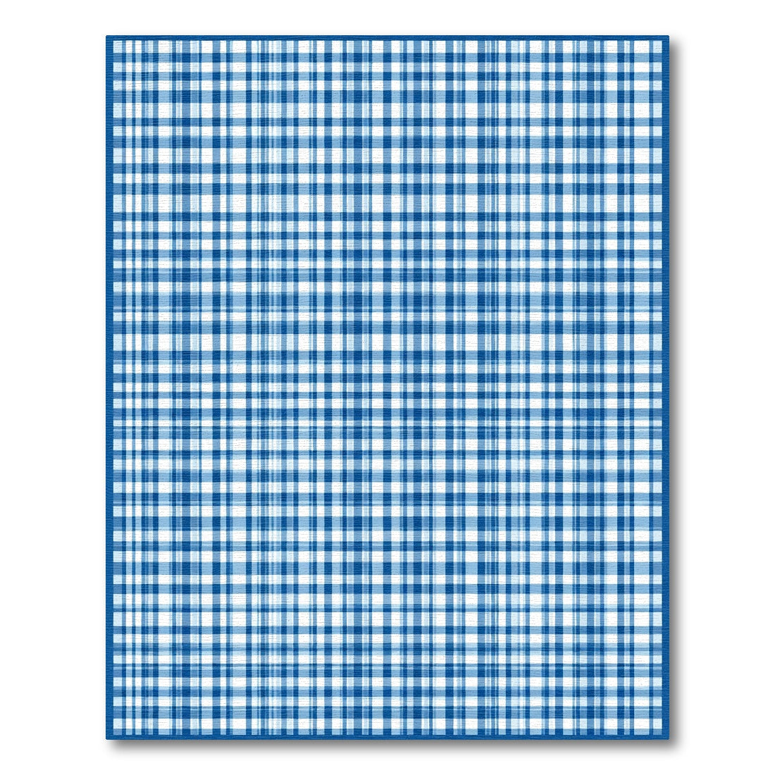 Royal Blue Intersecting Lines Rug