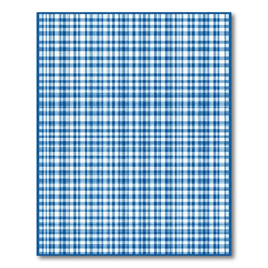 Royal Blue Intersecting Lines Rug